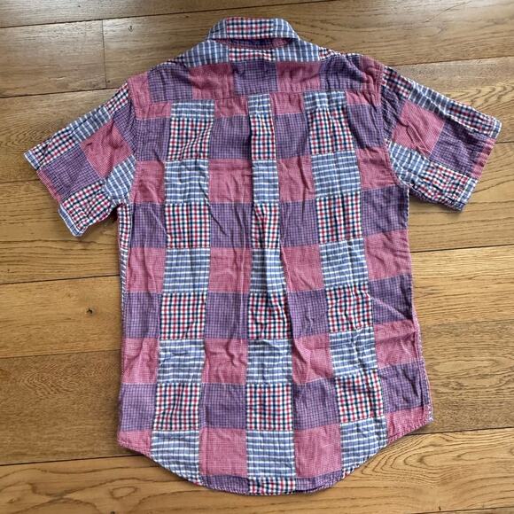 Brooks Brothers Original Polo Shirt SZ S Red White Blue Madres Preppy 4th July - Picture 2 of 10